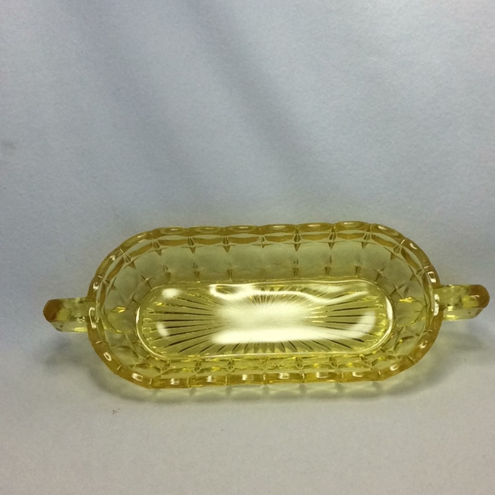 FINAL SALE PRICE Amber Depression Glass 10” Relish Dish Excellent